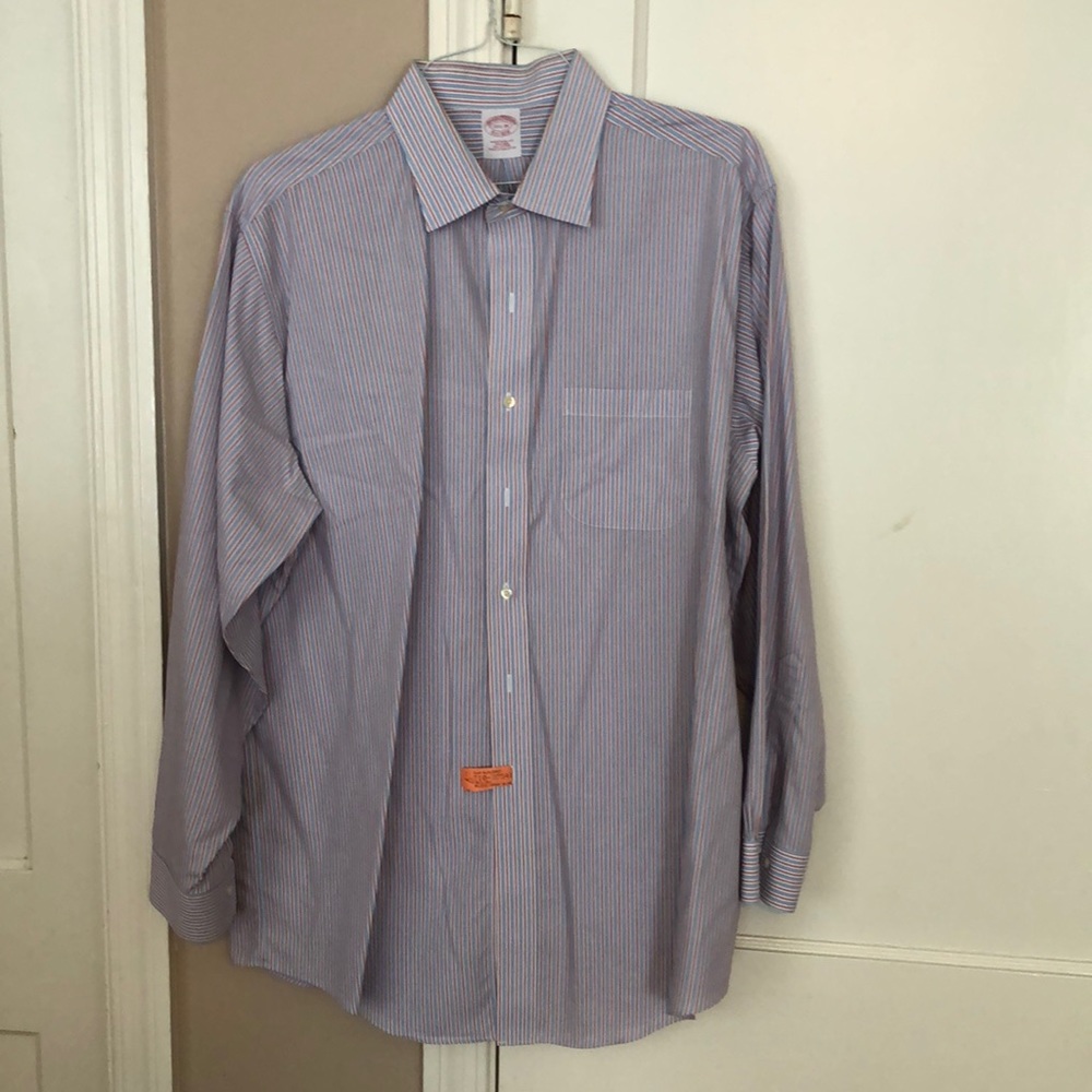 Brooks Brother Traditional-Fit Dress Oxford Shirt, Non-Iron Spread Collar